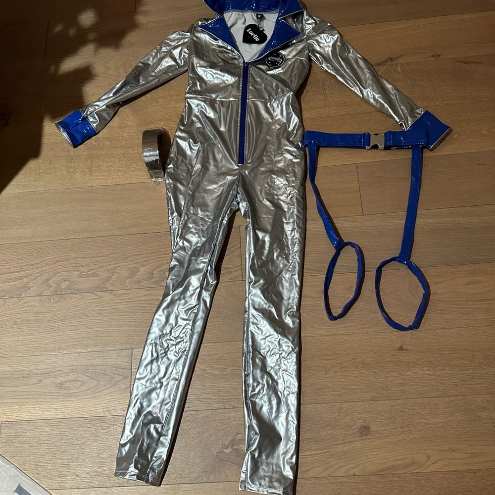 Silver Skinny Jumpsuit - Picture 8 of 9